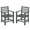 2PCS - Grey, variant on Costway Patio Dining Chairs Set of 4 with Wide Armrests Curved Seat Wood Grain for Backyard Black