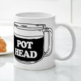 thumbnail image 3 of CafePress - Pot Head - 11 oz Ceramic Mug - Novelty Coffee Tea Cup, 3 of 4