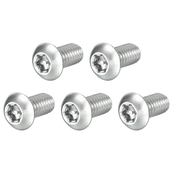 5Pack 3/8-16 x 3/4" Torx Security Machine Screws Bolt, Silver Tone