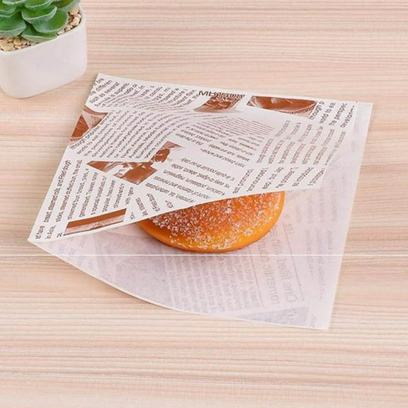 OUNONA 200pcs Disposable Sandwich Wrapping Paper Triangle Bag Paper Fried Food Paper Liners Cookie Baking Sheets Oil-proof Paper Grease Proof Paper