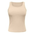 thumbnail image 5 of SHITINN Cropped Shirts for Girls 9-10 Lace Trim Camisole Pack Women's Neck Sleeveless Knit Ribbed Fitted Casual Crop Tank Top, 5 of 6