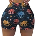 thumbnail image 2 of KLL cartoon doodle octopus Pattern Workout Shorts for Women Scrunch Short Gym Yoga Running Sport Active Exercise Fitness Shorts-Medium, 2 of 8