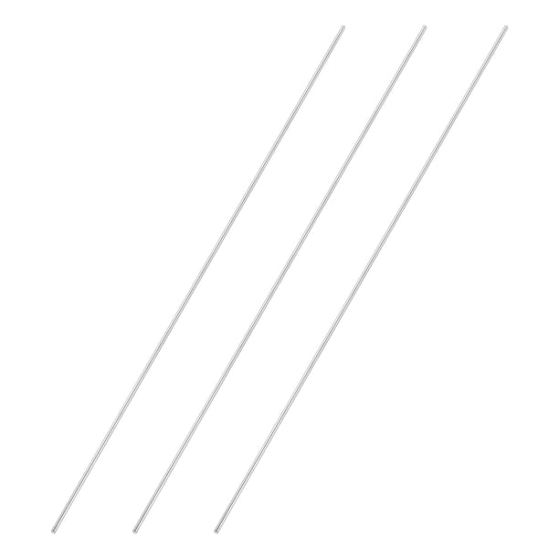 Uxcell 15.75 x 0.12" Varilla Redonda Sólida de Acero Inoxidable 304 para Manualidades DIY 3Pcs