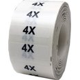 thumbnail image 1 of Clear 4X Clothing Size Strip Stickers | 1.25 x 5" Inches Wide | 125 Pack, 1 of 1