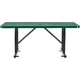 thumbnail image 2 of Global Industrial 277560GN 6 ft. Rectangular Steel Outdoor Table with Expanded Metal, Green, 2 of 5