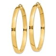 thumbnail image 2 of Auriga 14k Yellow Gold Hoop Earrings for Women(L- 45mm, W- 4mm), 2 of 6