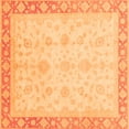 thumbnail image 1 of Ahgly Company Indoor Square Abstract Orange Modern Area Rugs, 6' Square, 1 of 4