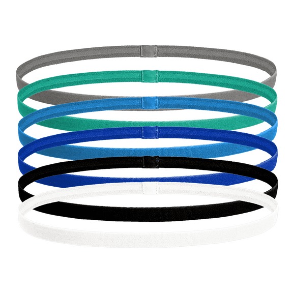 TELOLY Sweat Band,Colorful Solid Headbands,Comfortable Elastic Head Bands for Active Kids