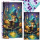 thumbnail image 1 of Pintura de diamante 5D DIY, lámpara de calabaza y decoración de abuelo, taladro redondo completo, 40x70cm, 1 of 9