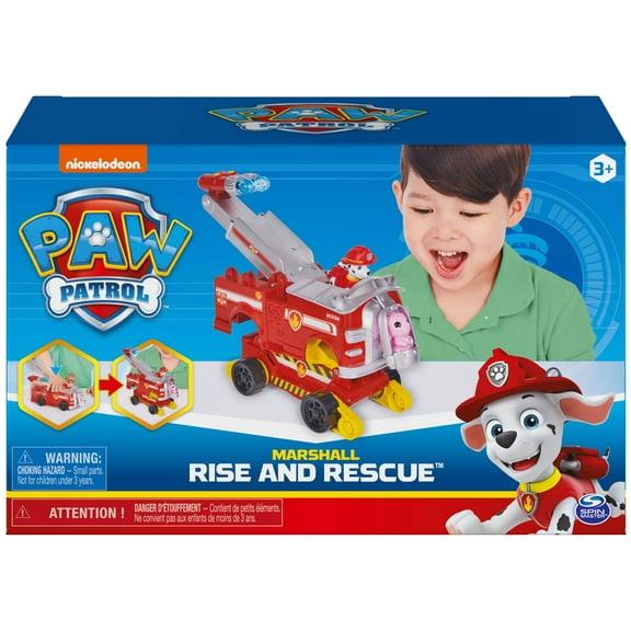 Spin Master Games Paw Patrol Marshall Rise and Rescue Transforming Toy Car with Action Figures