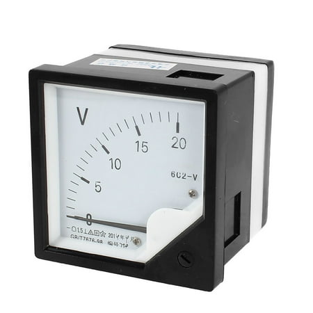 Unique Bargains Lab DC 0-20V Square Voltage Testing Panel Voltage Meter Voltmeter 80mm x 80mm