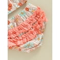 thumbnail image 7 of Infant Baby Girl 3 Piece Bikini Set Halter Sleeveless Swimsuits Top +Swim Shorts +Hat Swimwear Bathing Suit Beach Wear, 7 of 7