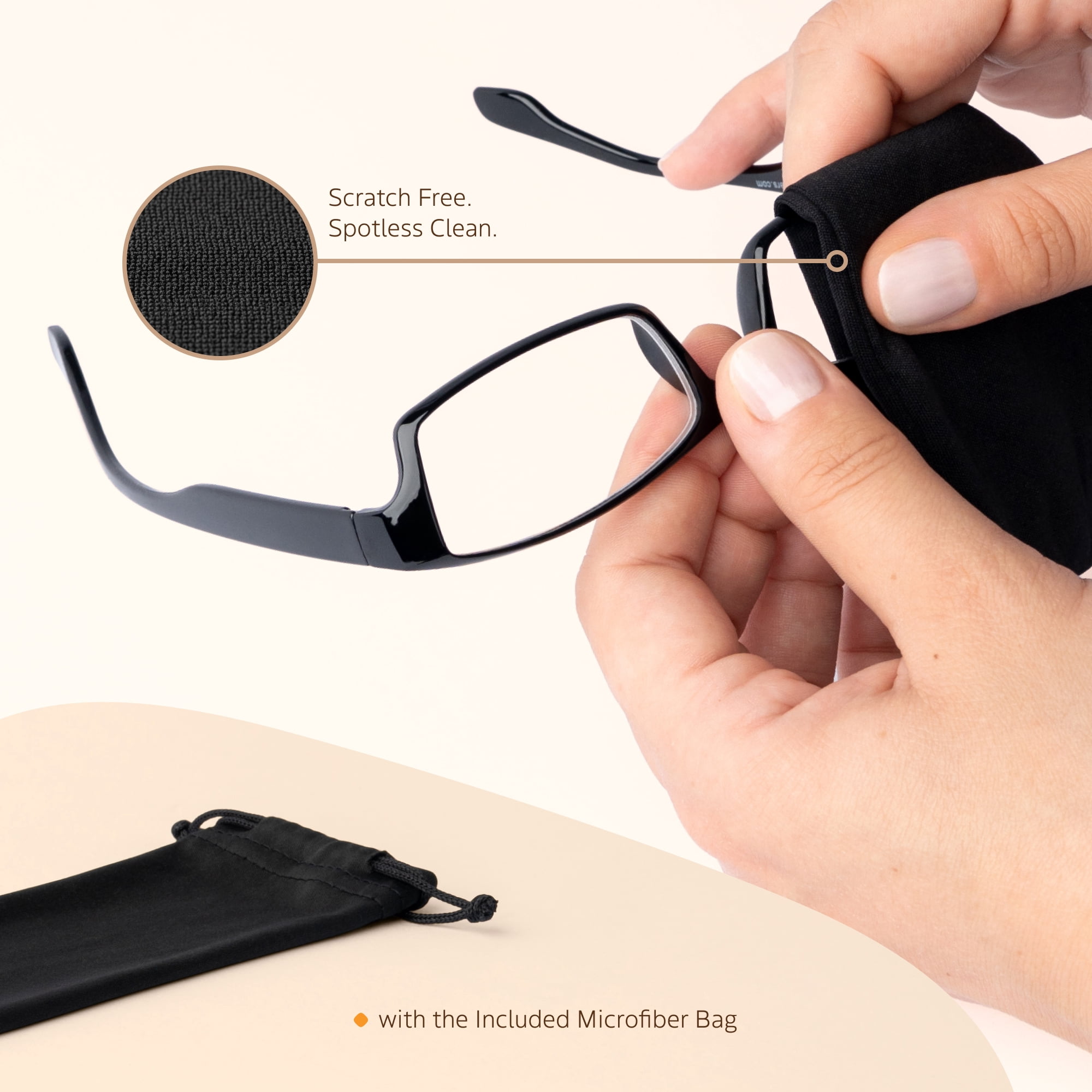 TruVision Readers Unisex Rectangle Frame 6.00 Reading Glasses, 4 Pack