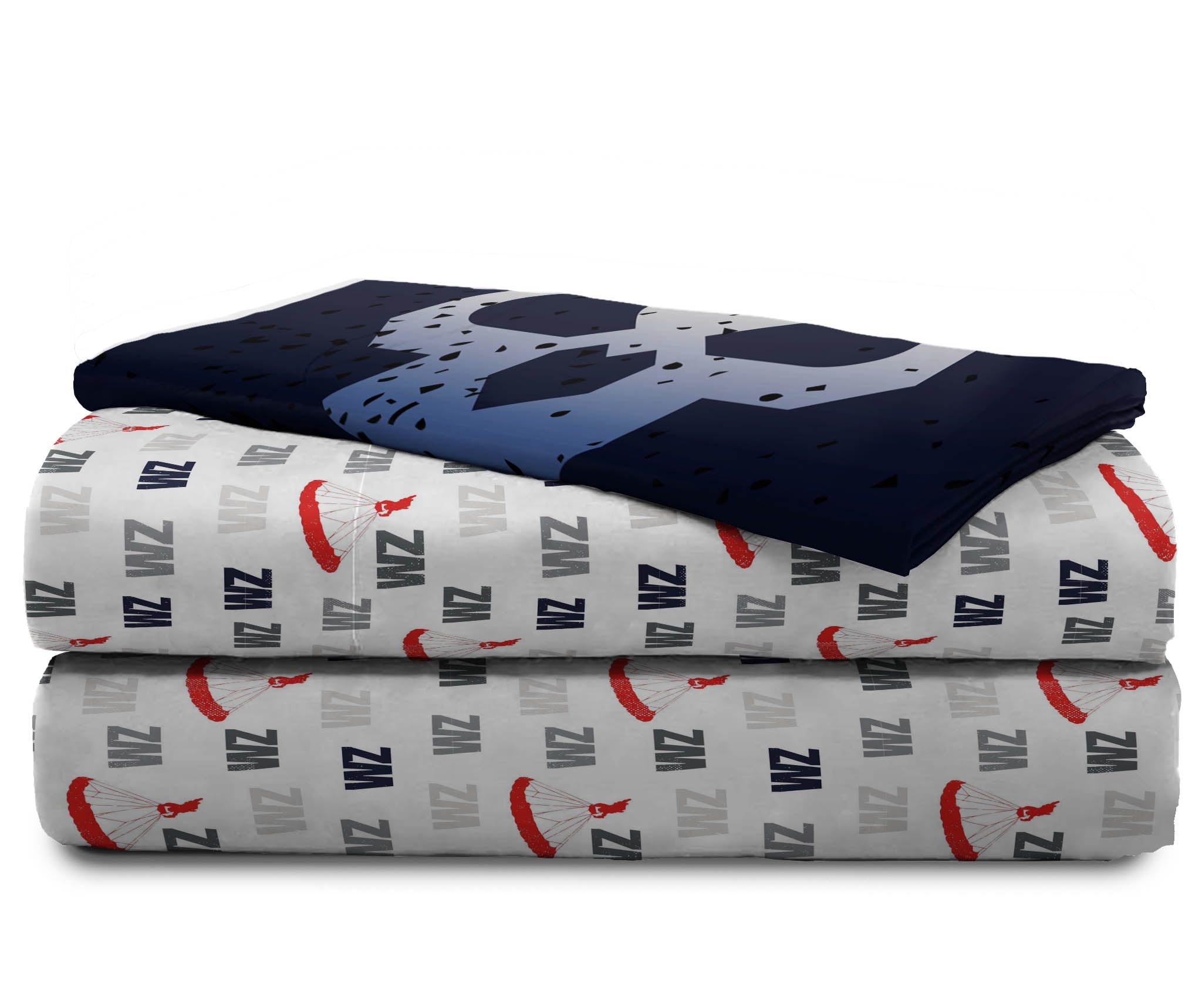 Call of Duty Kids 3-Piece Twin Sheet Set, Microfiber, White, Blizzard