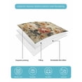 thumbnail image 5 of Quilts Twin-XL Size Bedding Set, Retro Orange Spring Floral Lightweight Quilted Comforter, Vintage Botanical Peony Farmhouse Soft Bedspread Coverlet with Pillow Covers for All Season, 68" x 98", 5 of 7