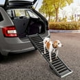 thumbnail image 5 of 63 Inch Dog Car Ramp, Folding Portable Pet Ramp for Large Old Dogs with Side Rails & Security Lock & Carry Handle, Steel Frame for Cars, Onto Sofas, Beds, Supports Up to 265 lbs, 5 of 5