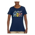 thumbnail image 2 of Wild Bobby, Colorful Softball Mom, Mother's Day, Women Graphic T-Shirt, Navy, 2XL, 2 of 3