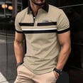 thumbnail image 6 of New high quality polo shirt striped print simple men's clothing summer casual short sleeve shirt fashion sweatshirt, 6 of 6