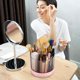 thumbnail image 5 of Organizador de maquillaje giratorio de 360 ​​grados, estuche para brochas de maquillaje con 5 compartimentos, organizador de brochas de maquillaje transparente para sombras de ojos, brochas, 5 of 5