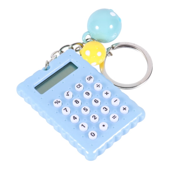 NUOLUX 1Pack Blue Mini Calculator with Keychain Attachment for Everyday Use Students