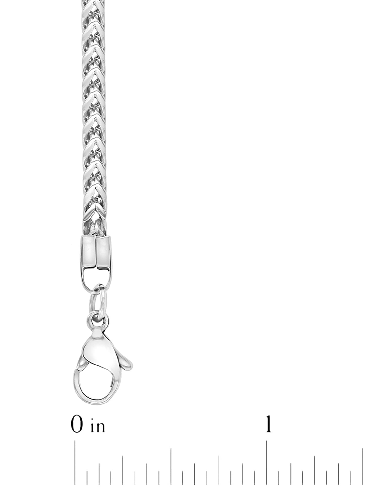 Men's Silver-Tone Stainless Steel Franco 22" Chain Necklace - Brilliance Fine Jewelry