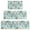 Blue Geometric Flower, variant on Blue Geometric Stripe Pattern Kitchen Rugs Sets Of 3,Kitchen Runner Rugs Non Skid Washable,Decorative Kitchen Floor Mats for Kitchen,Sink,Laundry,17"x30" 17"x47" 17"x59"