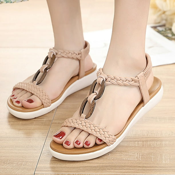 Zapatos de mujer, zapatillas de verano de estilo étnico, sandalias - Main Image