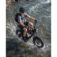 thumbnail image 4 of Actbest Blaze Retro Electric Bike for Adults, 16"x4.0 Fat Tire Vintage E‑Bicycle, 500W Hub Motor 28MPH（Peak 1500W）, 48V 13Ah Removable Battery, Dual Shock Absorption,Black & Red, 4 of 7