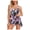 Multi-color, variant on Clearance!NMMUED Swim Dress, Two Piece Swimsuit for Women, Backless Swimsuits for Women, Bathing Suit for Women, V Neck Swimsuits for Women, Multi-color M