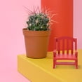 thumbnail image 5 of IFANLANDOR 1Set Miniature Furniture Model Rocking Chair for Children Home Decoration European Style Red 2.8x2.2x2.2in, 5 of 5