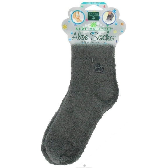 Earth Therapeutics Socks Infused Socks - Grey - Pair, 2-Pack