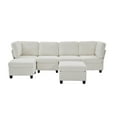 thumbnail image 4 of Modular Sectional Sofa, Freely Combinable 6-Seat Convertible Sectionals with Chaise, U Shaped Oversized Sectional Couches with Storage Ottoman for Home Apartment Office (Beige), 4 of 11