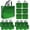 Green, variant on Glossy Iridescent Gift Bags 15 Pcs, 12.6x4.7x11 In Reusable Goodie Bags Bulk with Handles & Sturdy Base, Christmas Gift Bags for Birthday, Wedding, Holiday, Party,Thanksgiving