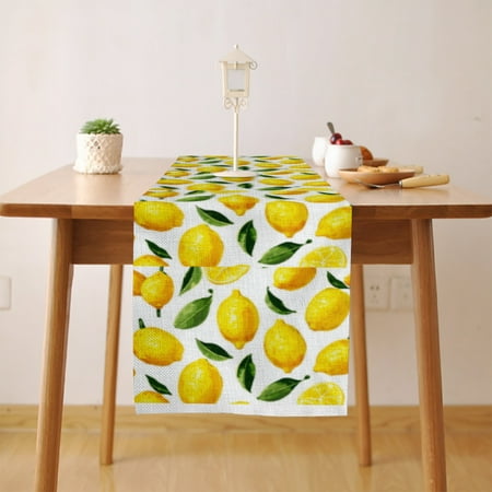 

Lemons Table Runner Seasonal Fall Winter Kitchen Dining Table Decoration for Home Party Decor 13 x 108 Inch