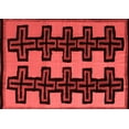 thumbnail image 1 of Ahgly Company Machine Washable Indoor Rectangle Abstract Red Modern Area Rugs, 6' x 9', 1 of 4