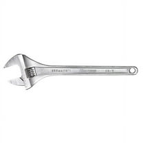 Westward Adj. Wrench,24",2-3/4" Cap.,Chrome 31D027