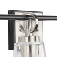 thumbnail image 6 of Cassell Collection Four-Light Brushed Nickel Matte Black Luxe Industrial Bath & Vanity Light, 6 of 13