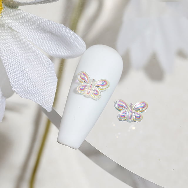 Fiudx Joyas para Uñas, Diseño de Lazo Tridimensional, Accesorios de Manicura Espectaculares, Decoración Elegante para Uñas, Decoración de Uñas Diy, Amantes de Las Uñas a La Moda, Set de Resina de Alt