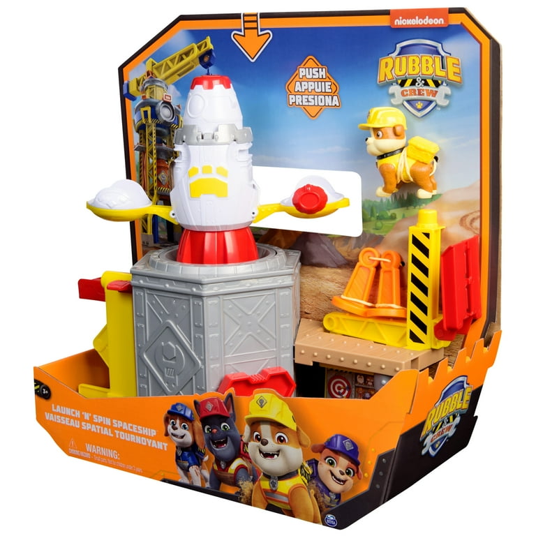 Rubble's Launch 'N' Spin Spaceship Toy Rocket Playset for
