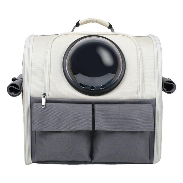 Mochila portátil para transportar gatos y perros pequeños, ideal para senderismo Beige