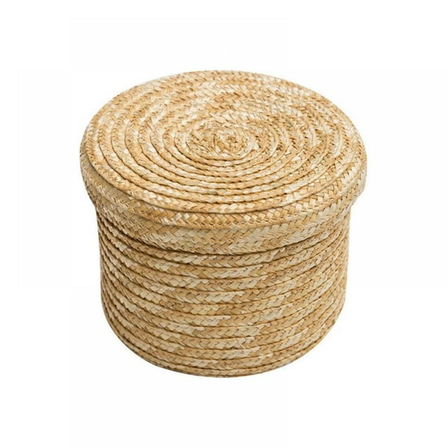 Topumt Round Wicker Baskets Handwoven Fruit And Vegetable Storage With