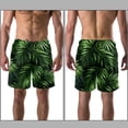 thumbnail image 3 of luoweisi Men's Beach Shorts Quick Dry Swim Trunks with Mesh Lining Tropical Leaves M, 3 of 5