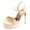 Beige, variant on FSJ Women Graceful Stiletto Super High Heel Sandals Crystal Chain Open Toe Ankle Buckle Strap Platform Pumps Wedding Dress Shoes Size 8 Champagne