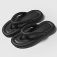 thumbnail image 5 of Anuirheih Flip Flops for Women Lightweight Thicken Sole Pillow Slippers Cute Cushioned Slippers Soft Foam Non-Slip Shower Bathroom Slides Sandals(Black), 5 of 8