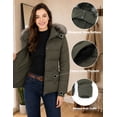 thumbnail image 6 of Heting Women's Winter Coat Puffer Jacket Quilted Warm Overcoat with Removable Hood Army Green 2XL, 6 of 9