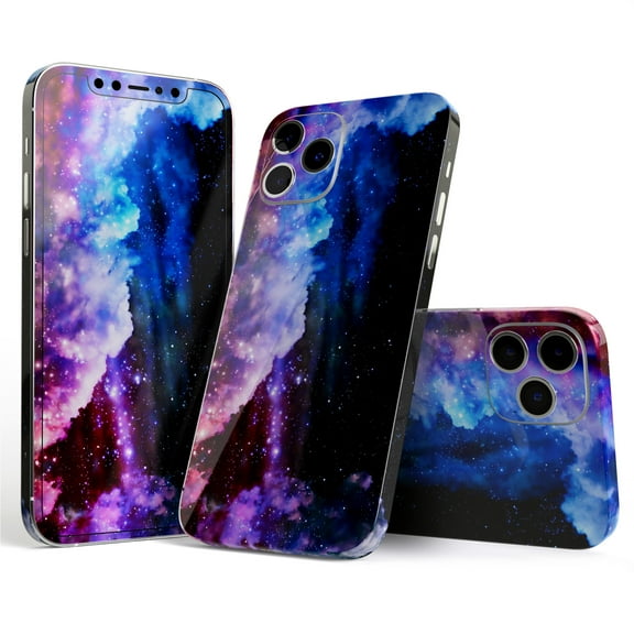 DesignSkinz Purple Blue and Pink Cloud Galaxy Full-Body Skin Decal Wrap Cover for iPhone 16