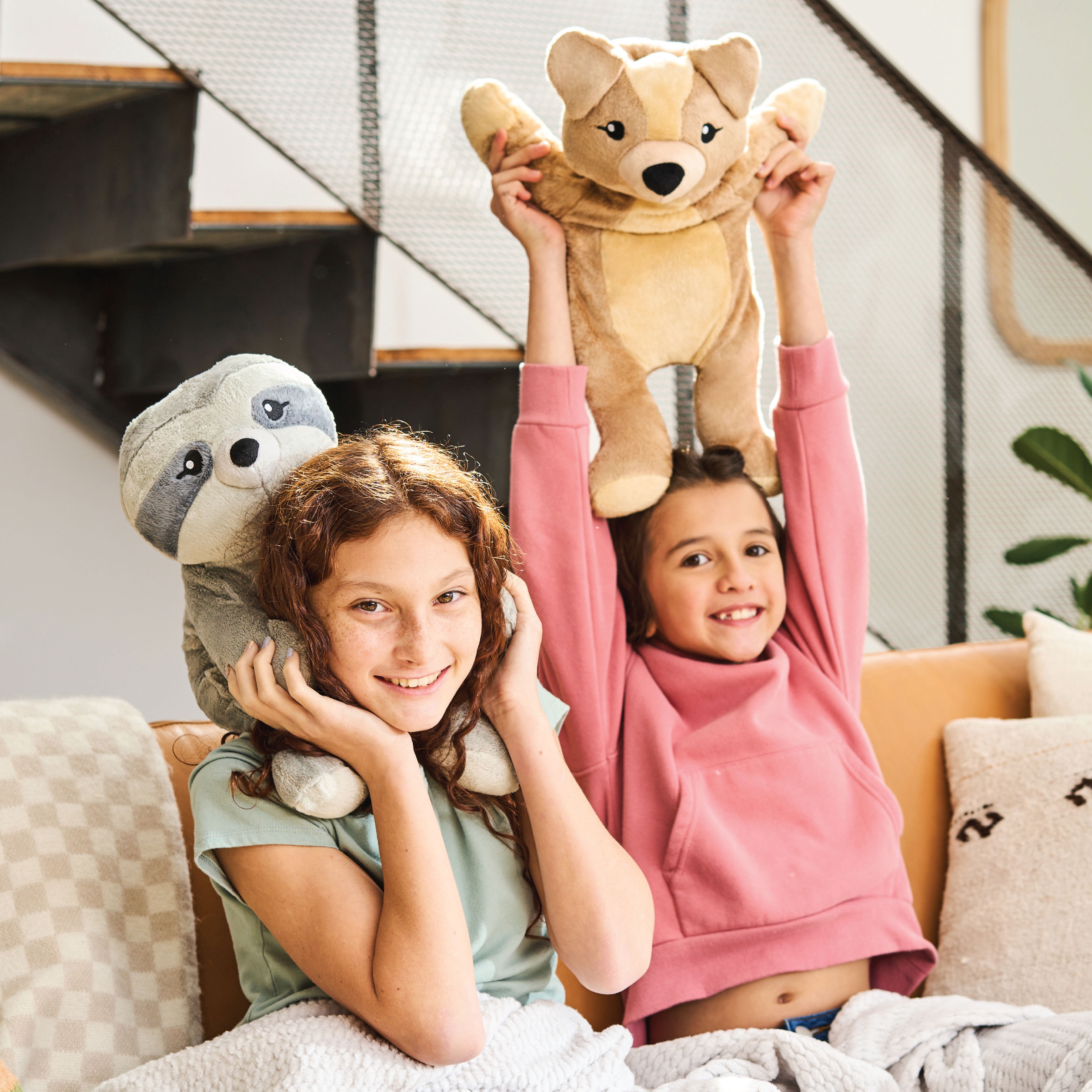 Hugimals 3 Pack Sam the Sloth, Emory the Elephant, Charlie the Puppy 4.5lb Weighted Self Care Stuffed Animal Stress Anxiety Relief Plush for Adults, Kids