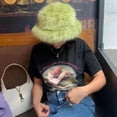 thumbnail image 2 of Yoyauz Winter Plush Bucket Hat for Women Faux Fur Fisherman Cap Hat Warmer Mink Hat Streetwear Accessory, 2 of 6
