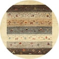 thumbnail image 1 of Ahgly Company Indoor Round Contemporary Brown Gold Solid Area Rugs, 6' Round, 1 of 6