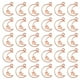 thumbnail image 1 of Uxcell 100Pcs Aleación Abierto Bisel Pendientes, Colgante Marco Hueco de Luna Estrella, Oro Rosa, 1 of 6